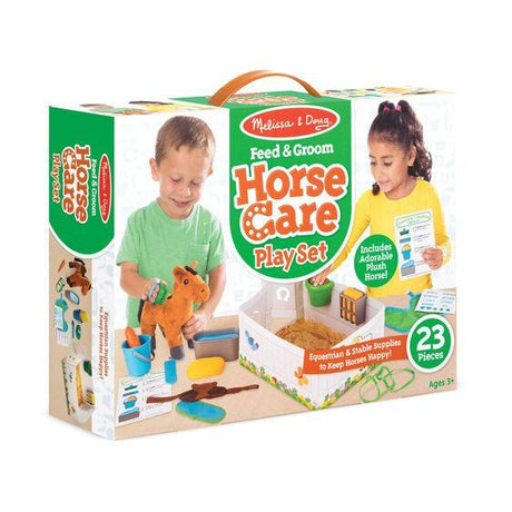 Melissa & Doug Feed & Groom Horse Care Play Set