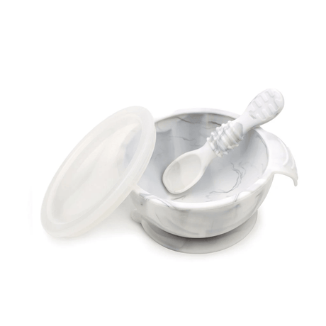 Bumkins Silicone First Feeding Set - Silicone Marble