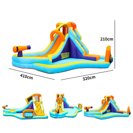 Air My Fun Climb Time Jumping Castle with Slide and Shooting Gun