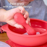 Marcus & Marcus Silicone Palm Grasp Spoon & Fork Set- Pokey