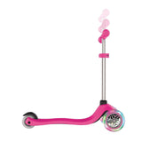 Globber Primo V2 3 Wheel Adjustable Height Scooter with Lights - Neon Pink