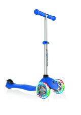 Globber Primo V2 3 Wheel Adjustable Height Scooter with Lights - Navy Blue