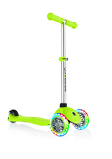 Globber Primo V2 3 Wheel Adjustable Height Scooter with Lights - Lime Green