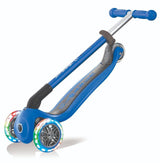 Globber Primo Foldable Scooter with Light and Anodized Tbar - Blue