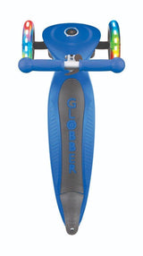 Globber Primo Foldable Scooter with Light and Anodized Tbar - Blue