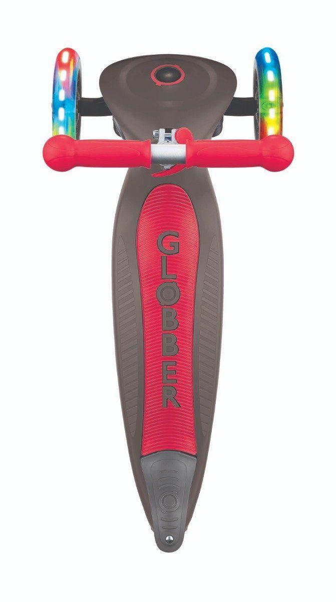 Globber Primo Foldable Scooter with Light and Anodized Tbar - Grey