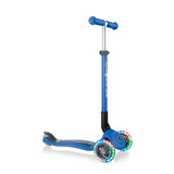 Globber Junior Primo Foldable Scooter with Fantasy Light - Blue