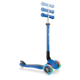 Globber Junior Primo Foldable Scooter with Fantasy Light - Blue