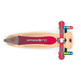 Globber Primo Foldable Wood Scooter with Light - Red