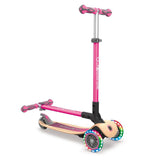 Globber Primo Foldable Wood Scooter with Light - Pink