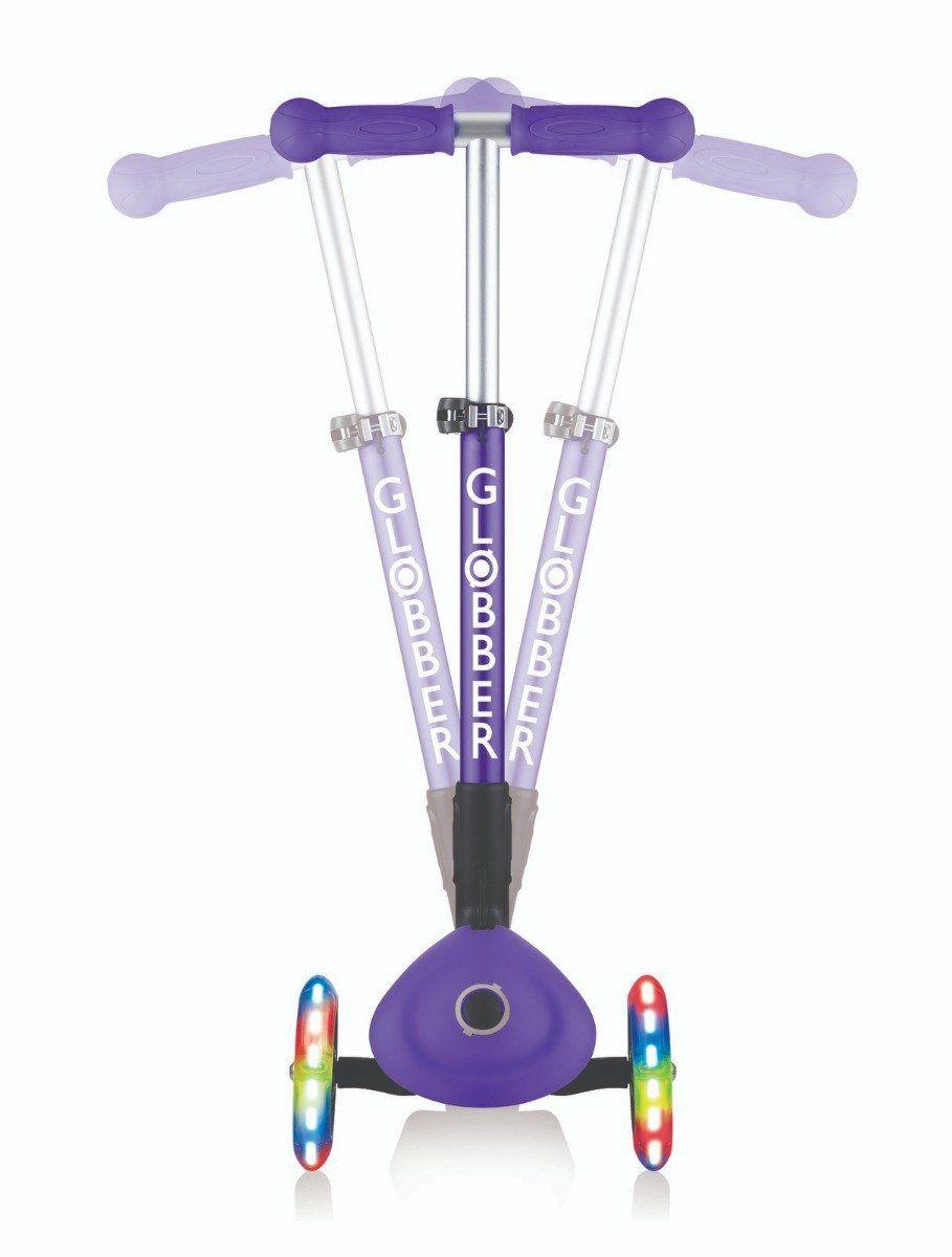 Globber Junior Primo Foldable Scooter with Fantasy Light - Violet