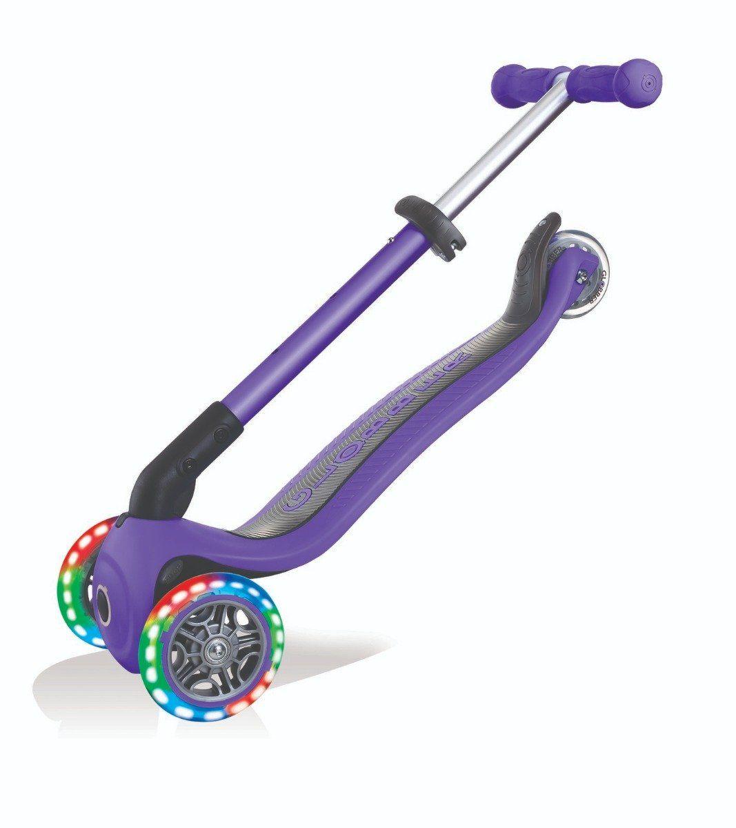 Globber Junior Primo Foldable Scooter with Fantasy Light - Violet