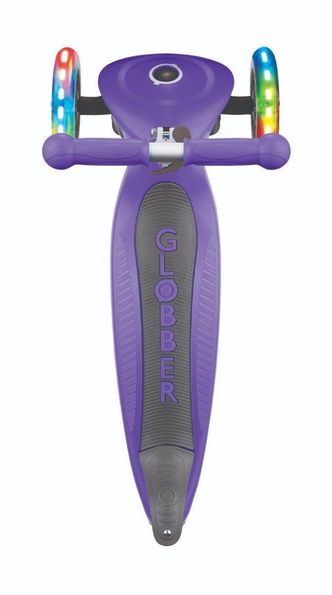 Globber Junior Primo Foldable Scooter with Fantasy Light - Violet