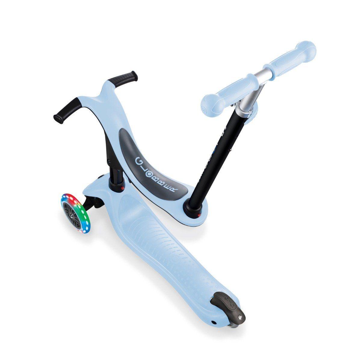 Globber Go Up Sporty 4 in 1 Scooter with Light - Pastel Blue