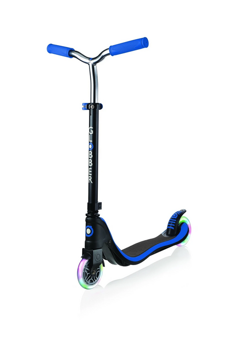 Globber Flow 125 Light Up 2 Wheel Scooter - Black Blue