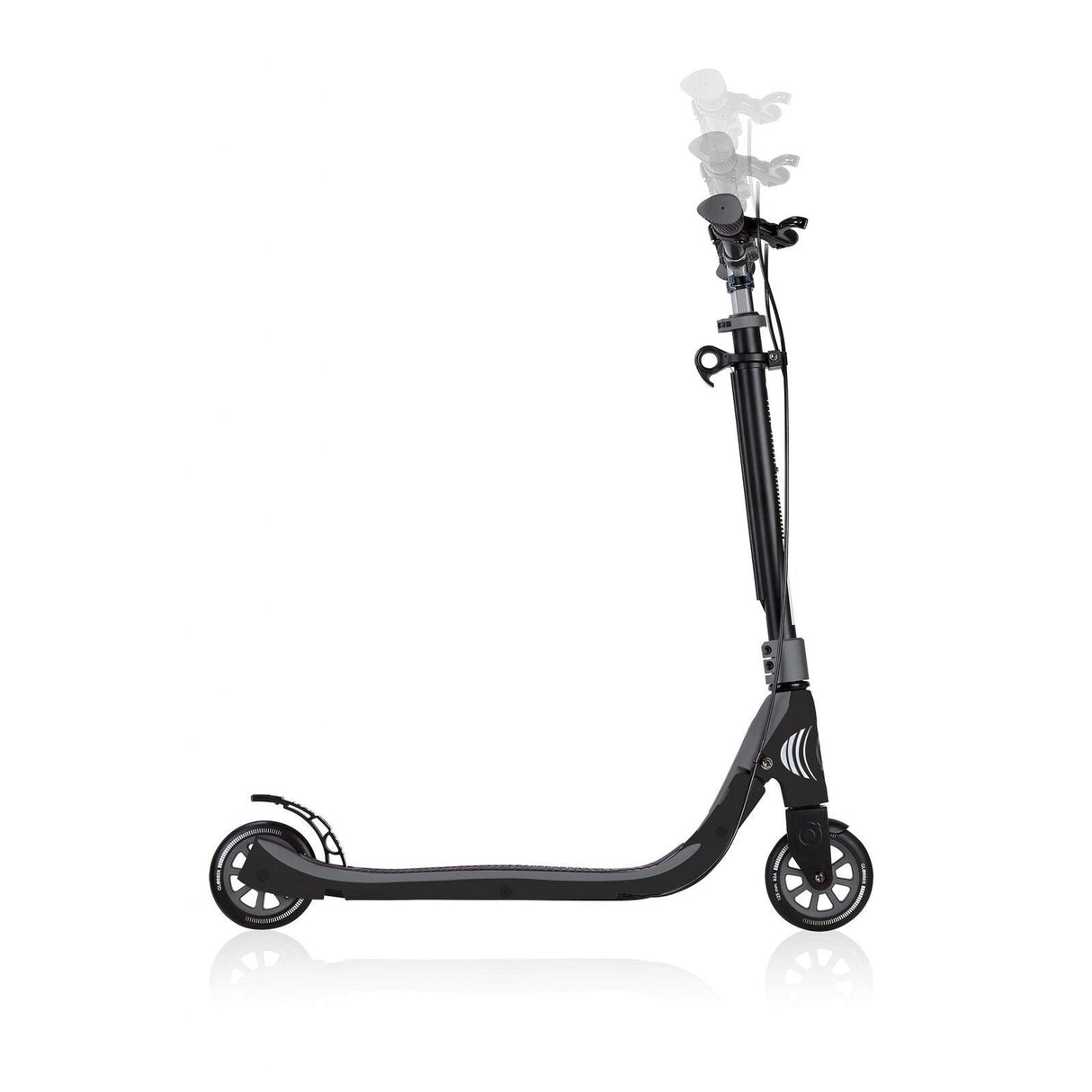 Globber NL 125 Deluxe 2 Wheel Titanium Scooter - Titanium/Charcoal Grey