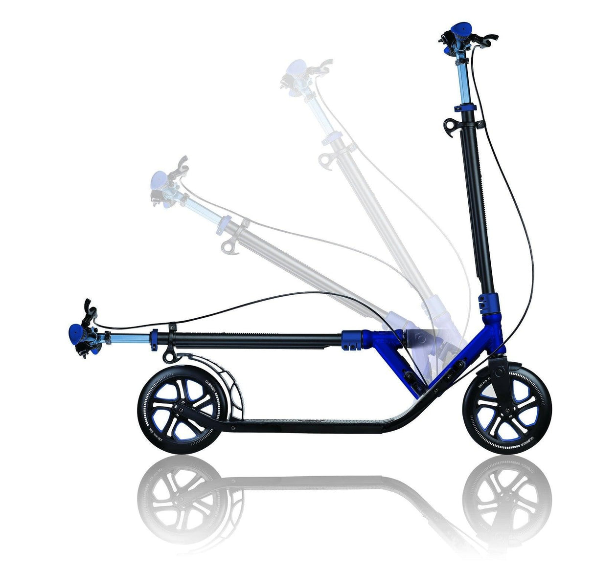 Globber One NL 230 Ultimate 2 Wheel Scooter - Titanium/Slate Blue