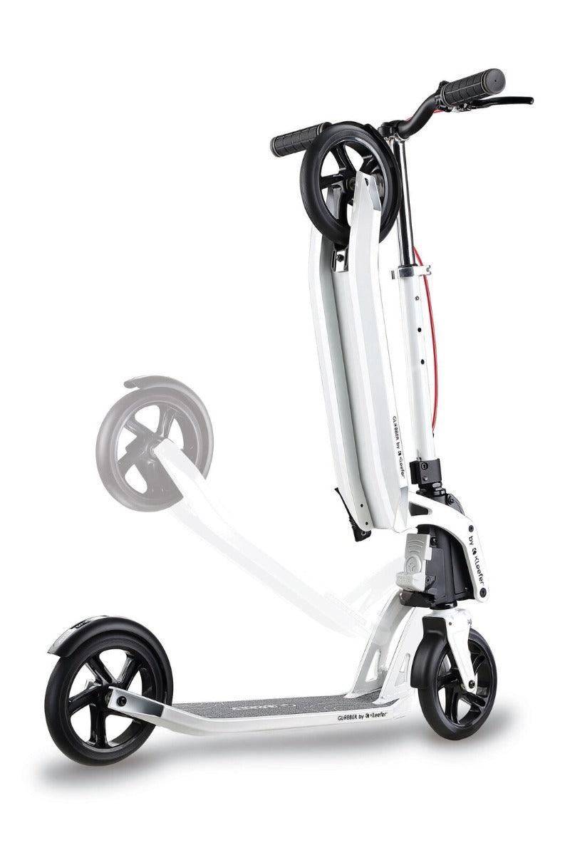 Globber One K ACTIVE Folding 2 Wheel Scooter with Brake - White