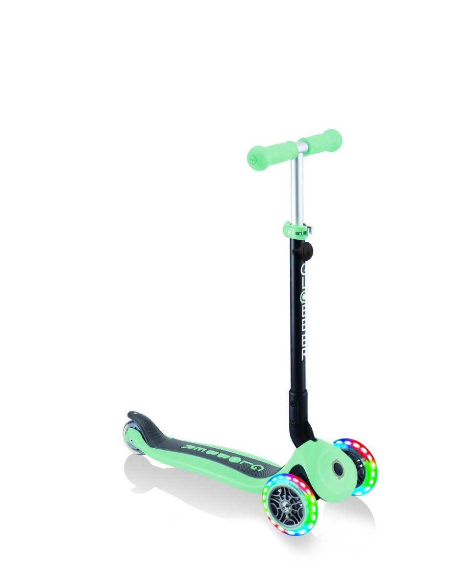 Globber Go Up Plus Fold Convertible Scooter with Light - Mint