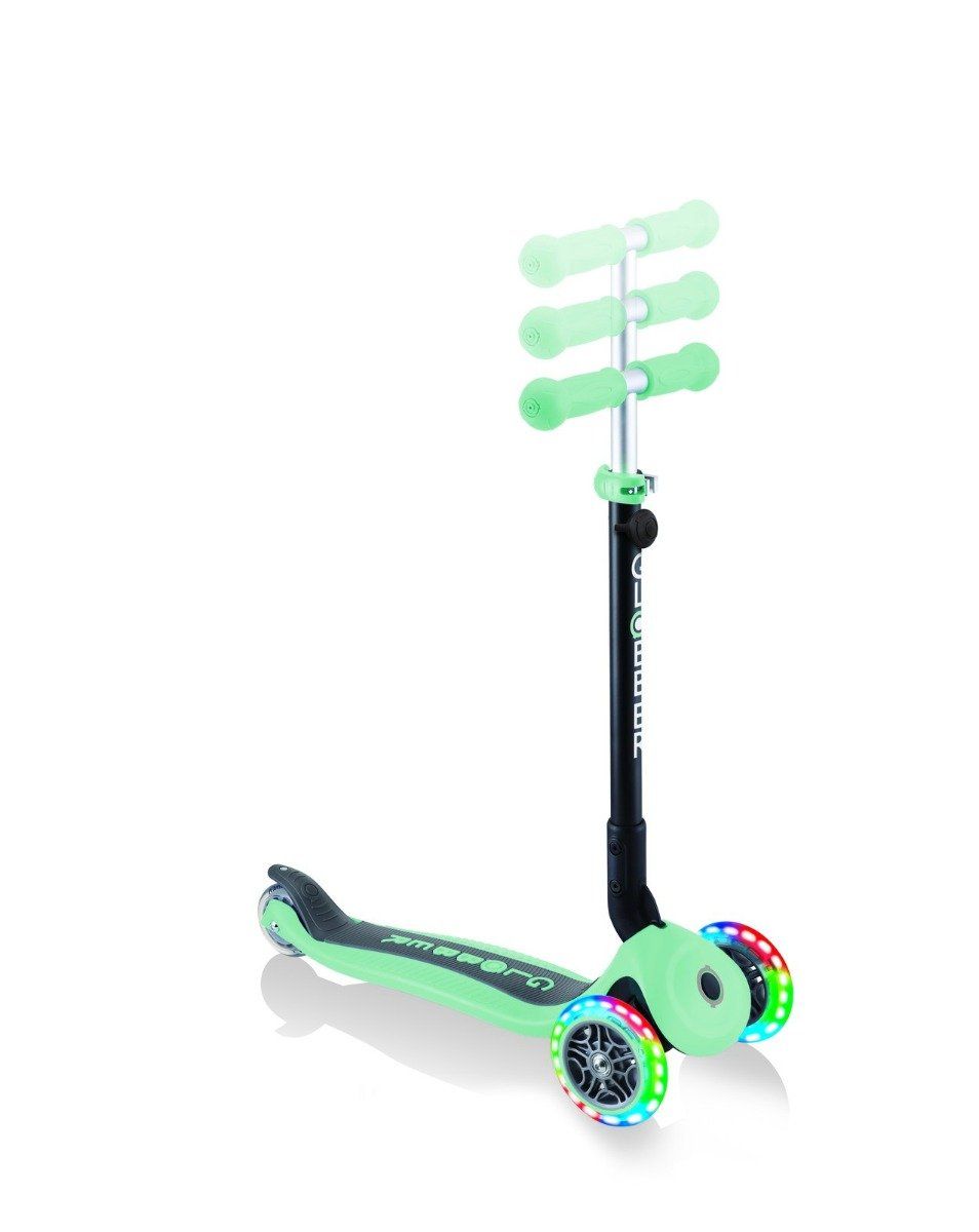 Globber Go Up Plus Fold Convertible Scooter with Light - Mint