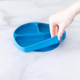 Bumkins Silicone Grip Dish + Lid - Blue