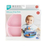 Bumkins Silicone Grip Dish + Lid - Pink