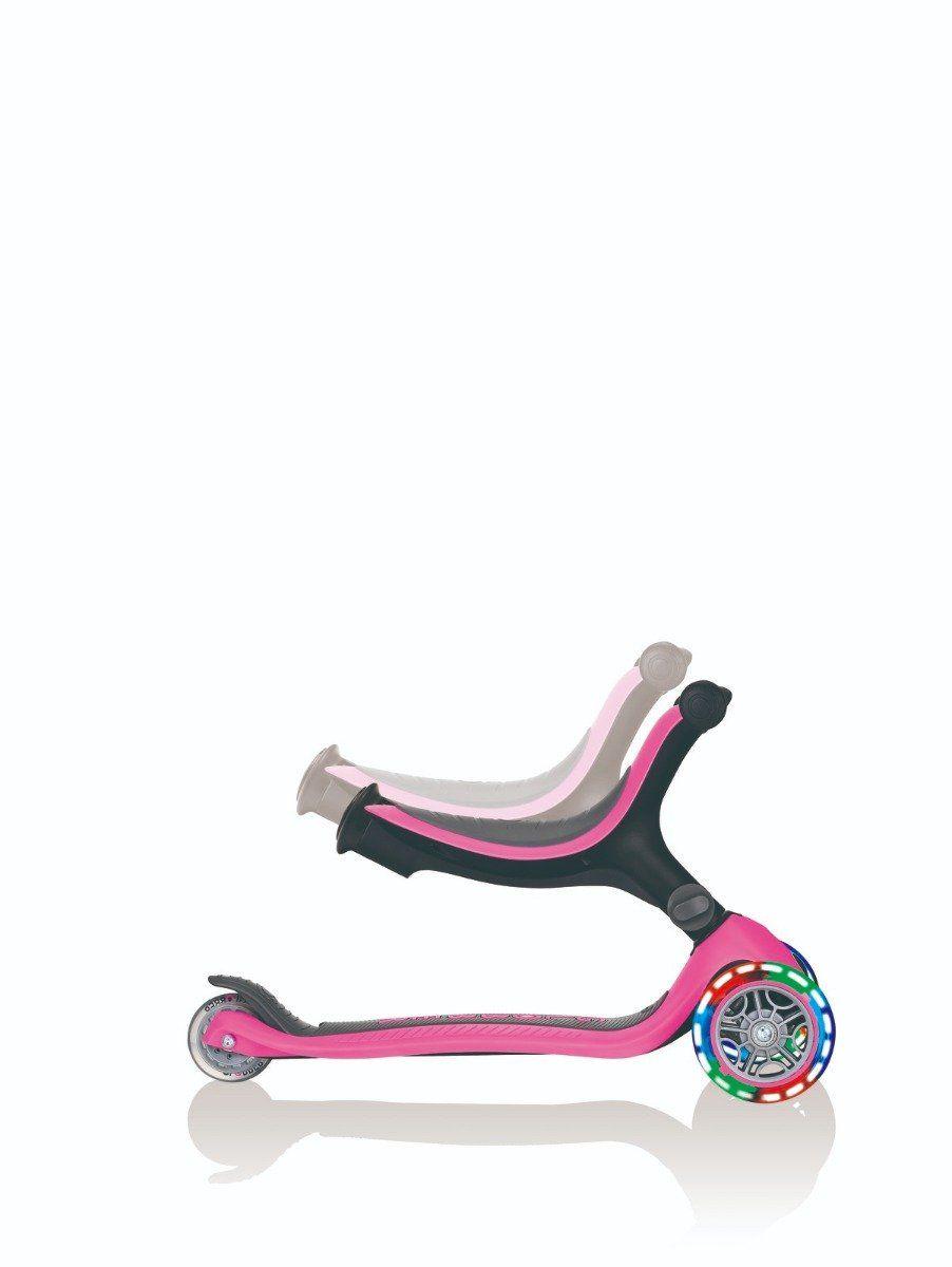 Globber Go Up Plus Fold Convertible Scooter with Light - Pink