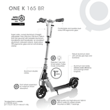 Globber One K165 BR Scotter - Black/Red