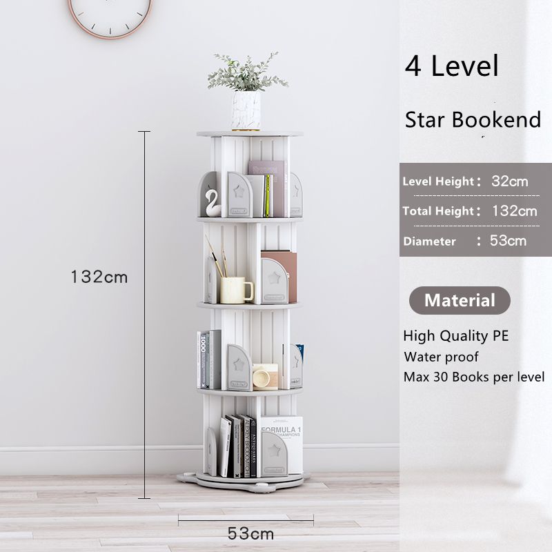 All 4 Kids Madelyn 4 Levels Revolving Bookcase - Grey