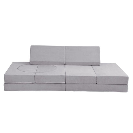 All 4 Kids Ollie 10 PCS Modular Play Couch Set - Grey