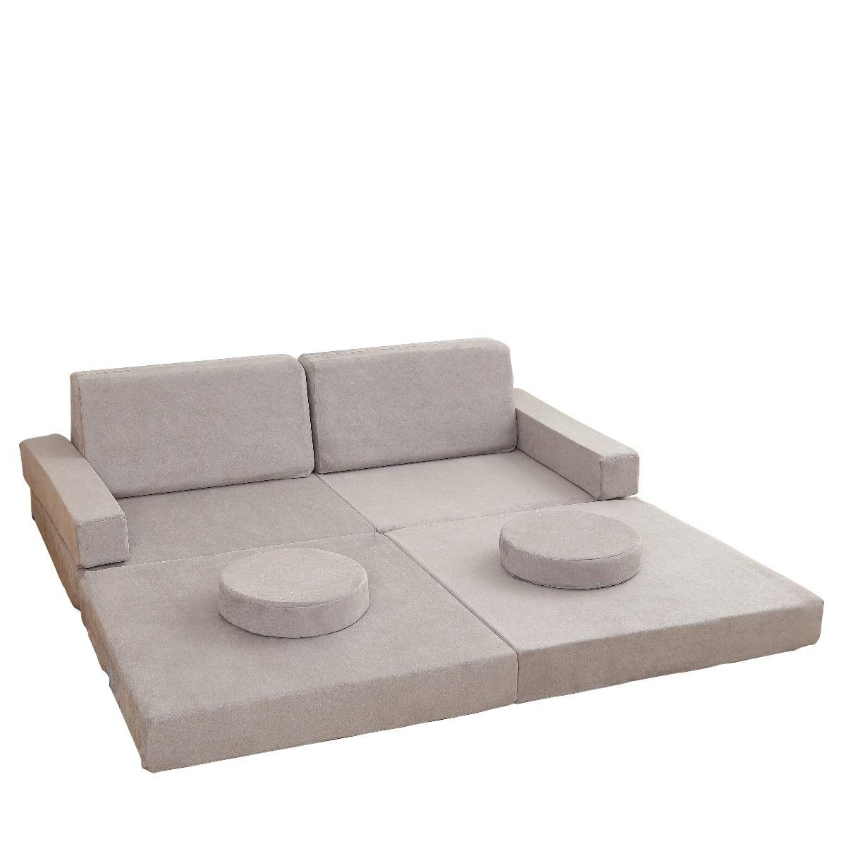 All 4 Kids Ethan 10 PCS Play Couch - Grey