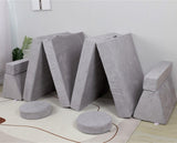 All 4 Kids Ethan 10 PCS Play Couch - Grey