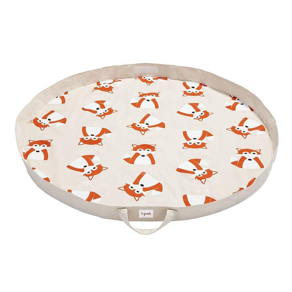 3 Sprouts Play Mat - Orange Fox