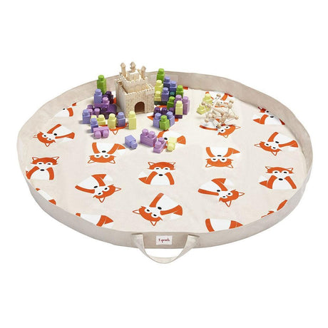 3 Sprouts Play Mat - Orange Fox