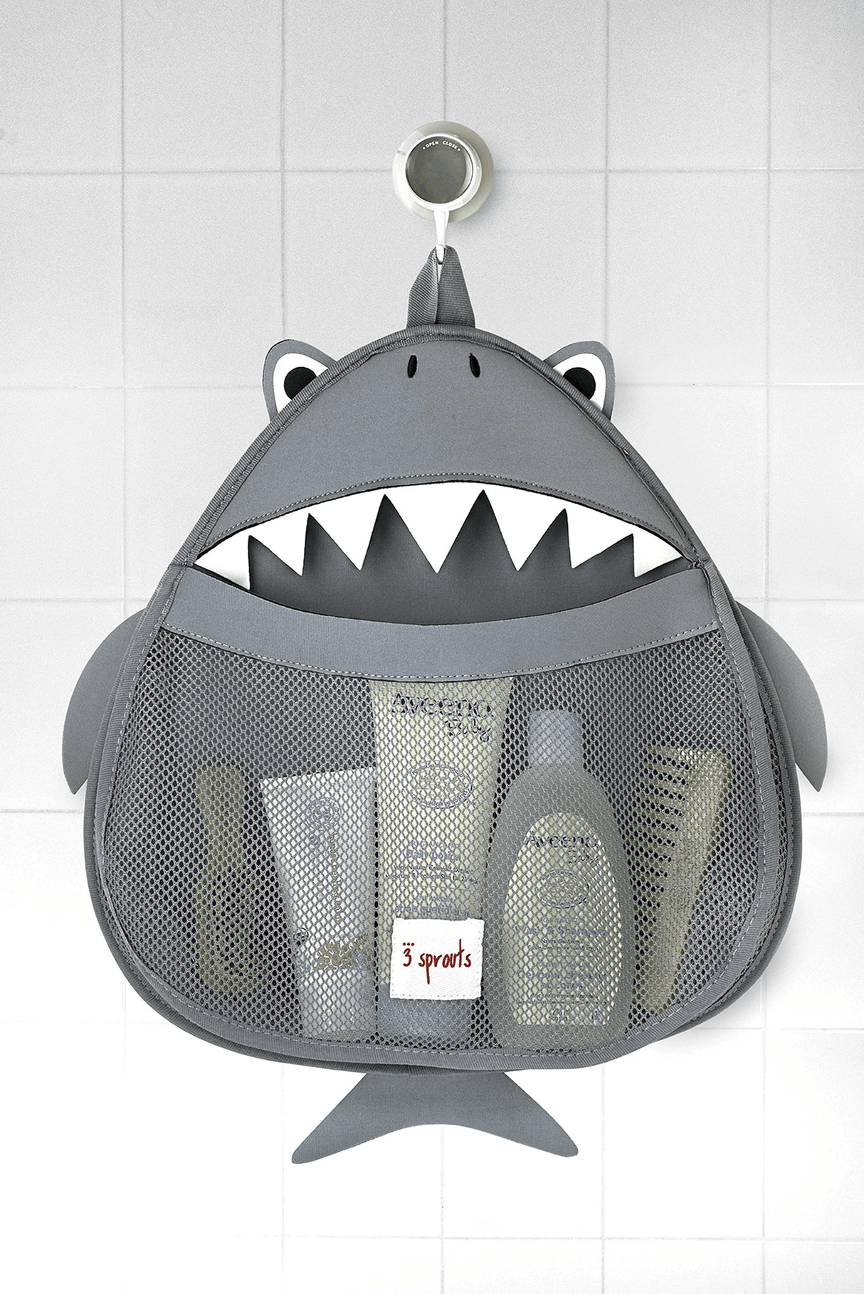 3 Sprouts Bath Storage - Grey Shark