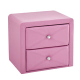 All 4 Kids Madelyn Pink Leather Upholstered Bedside Table