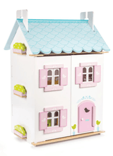 Le Toy Van Blue Bird Cottage House With Furniture