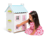 Le Toy Van Blue Bird Cottage House With Furniture