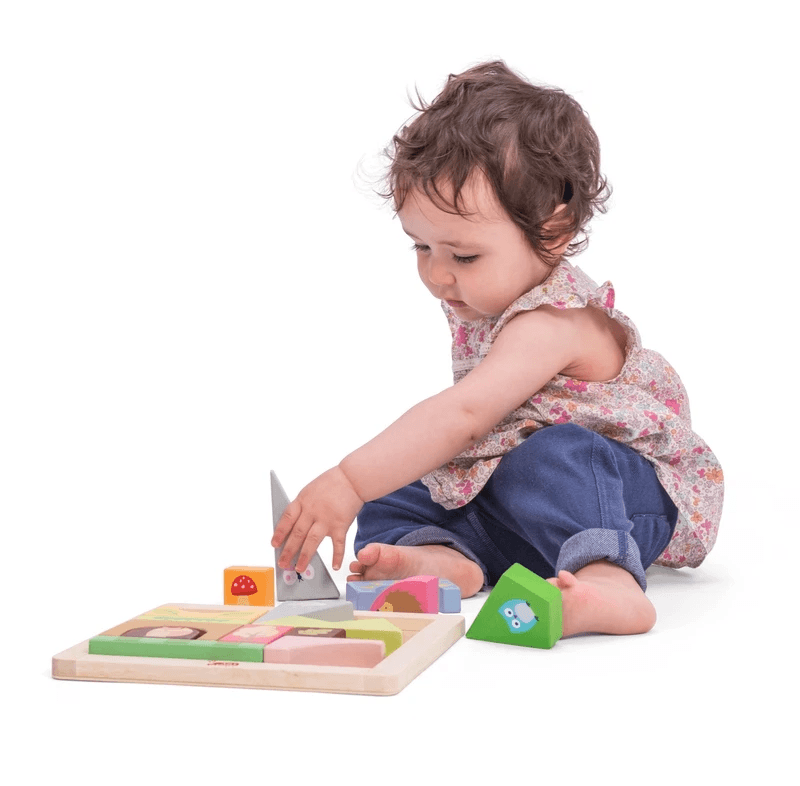 Le Toy Van Petilou Woodland Blocks Tray