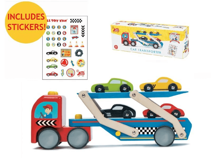 Le Toy Van Race Car Transporter Set