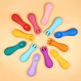 Marcus & Marcus Silicone Palm Grasp Spoon & Fork Set- Ollie