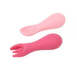 Marcus & Marcus Silicone Palm Grasp Spoon & Fork Set- Pokey