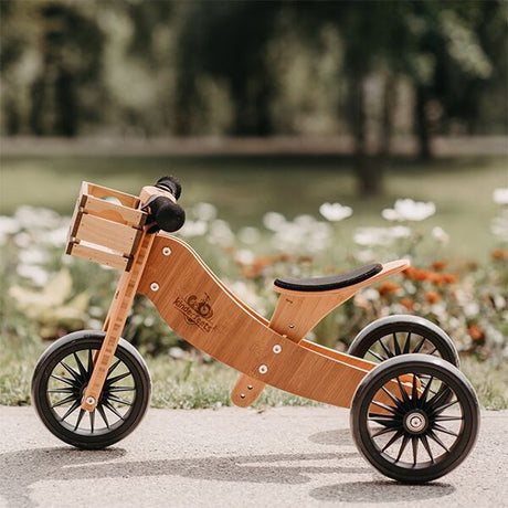 Kinderfeets Tiny Tot Plus 2-in-1 Trike Balance Bike - Bamboo