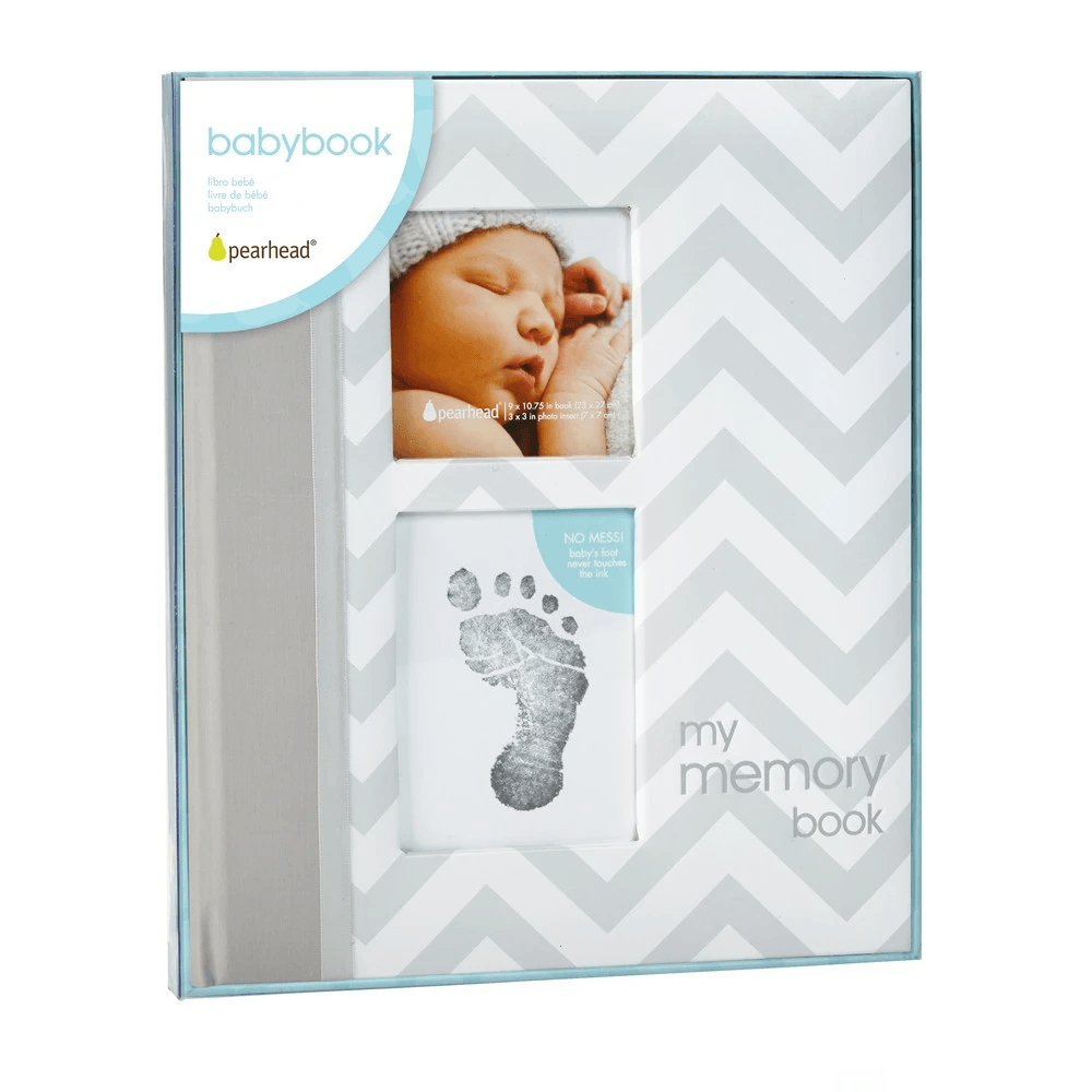 PEARHEAD Baby Book Chevron - Grey