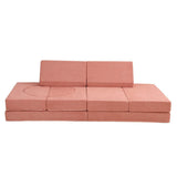 All 4 Kids Ollie10 PCS Modular Play Couch Set - Pink