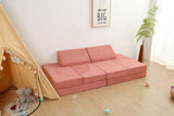 All 4 Kids Ollie10 PCS Modular Play Couch Set - Pink