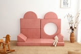 All 4 Kids Ollie10 PCS Modular Play Couch Set - Pink