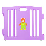 JOY BABY 6 PCs Plastic Playpen With Safety Gate - Purple