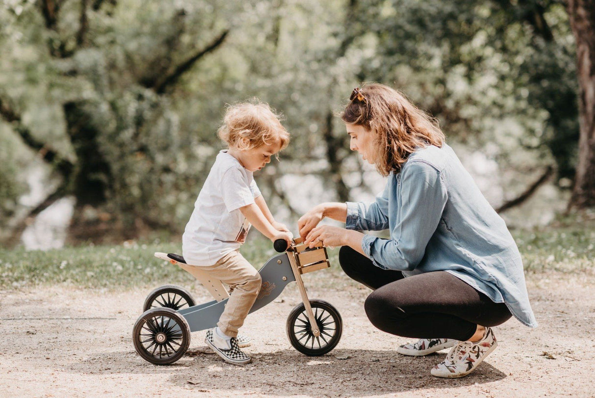 Kinderfeets Tiny Tot Plus 2-in-1 Trike Balance Bike - Slat Blue