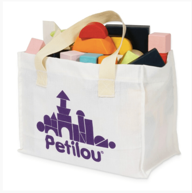 Le Toy Van Petilou 60 piece Building Blocks Set & Bag